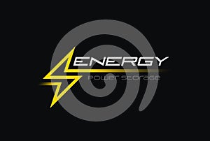 Flash Thunderbolt Energy Power Logo vector linear