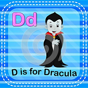 Flashcard letter D is for dracula