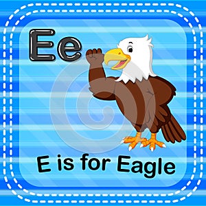 Flashcard letter E is for eagle