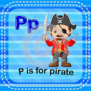 Flashcard letter P is for pirate