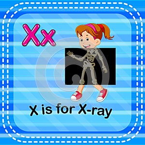 Flashcard letter X is for x-ray