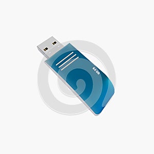 Flashdisk Blue Vector