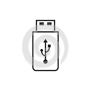 Flashdisk flat icon vector illustration