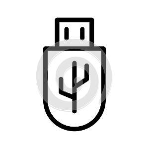 flashdisk vector line icon