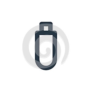 flashdrive icon vector from px devices concept. Thin line illustration of flashdrive editable stroke. flashdrive linear sign for