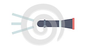 Flashlight Beam Vector Icon for Security Exploration, vector design Generative AI