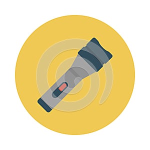 Flashlight flat vector  icon