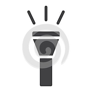 Flashlight glyph icon, web and mobile, torch sign