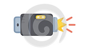 Flashlight Torch Light Source Illumination Tool, vector design Generative AI