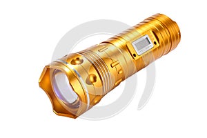 Flashlight Torch yellow metal