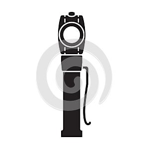 Flashlight vector icon.Black,simle vector icon isolated on white background flashlight .