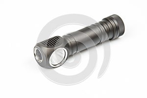 Flashlight on a white background. item for camping and household life