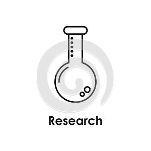 flask, chemistry, research icon