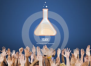 Flask Chemistry Science Experiment Lab Concept