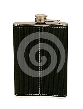 flask in cover isolated on white background