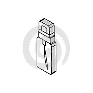 flask fragrance bottle perfume isometric icon vector illustration