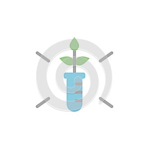 Flask, grass icon. Simple color vector elements of automated farming icons for ui and ux, website or mobile application