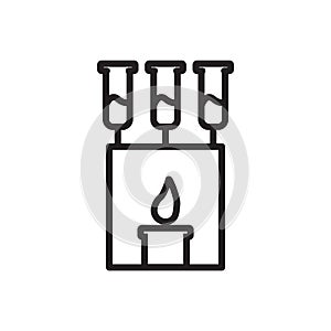 Flask icon vector isolated on white background, Flask sign