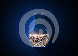 flask, laboratory equipment. Vector illustration.