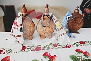 Flasks of brandy