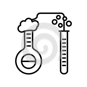 Flasks icon vector isolated on white background, Flasks sign , thin line design elements in outline style
