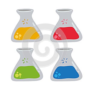 Flasks vector collection design