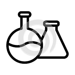 Flasks Vector Thick Line Icon For Personal And Commercial Use