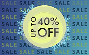 Flat abstract ultimate sale banner