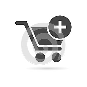 Flat add to cart icon