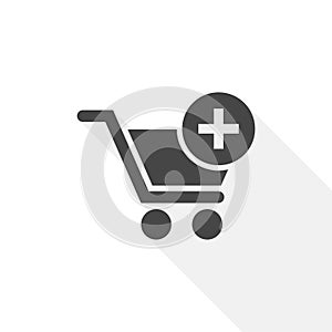 Flat add to cart icon