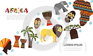 Flat African Traditional Elements Template