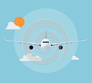 Flat airplane illustration