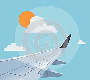 Flat airplane illustration