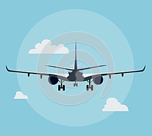 Flat airplane illustration