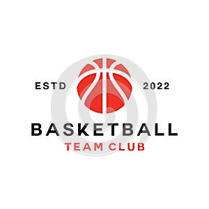 Flat Basketball Logo vector design graphic for sport