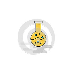Flat Beaker Icon. Vector
