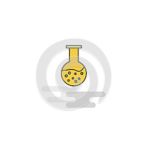 Flat Beaker Icon. Vector