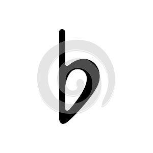 Flat bemolle music symbol