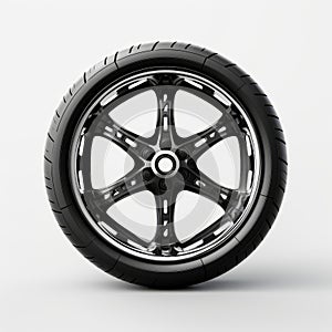 Flat Black Motorcycle Wheel Design With Sterling Silver Highlights