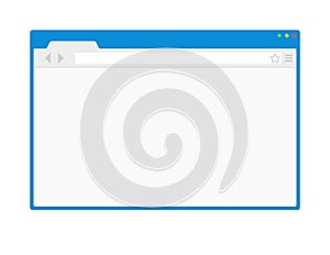 Flat blank browser window.