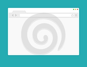 Flat blank browser window.