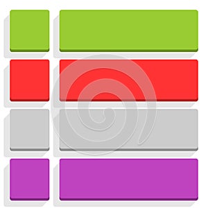 Flat blank icon empty internet color button
