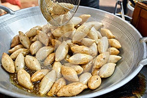 Tasty street food on market in Thailand