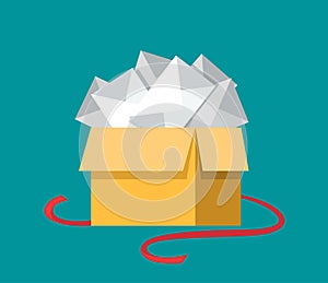 Flat box message correspondence vector. Emailing