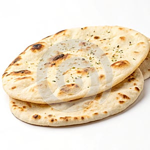 Flat bread isolated on white background