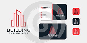 Flat building architecture logo vector design inspiration