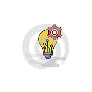 Flat Bulb setting Icon. Vector