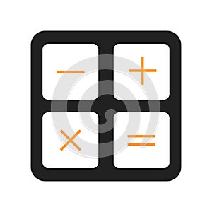 Flat calculator icon. Flat simple vector icon.Scientific illustration
