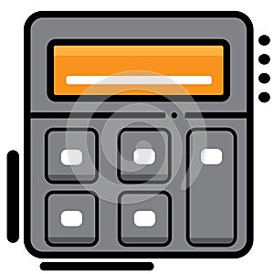 Flat Calculator Vector Illustration on white background