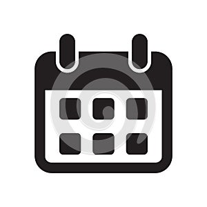 Flat calendar Icon. Calendar on the wall. Vector illustration.